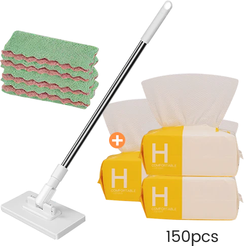 đź’¦Last Day Sales 50% OFFđź§ąDisposable Dust Mop with 4 Reusable Cloths