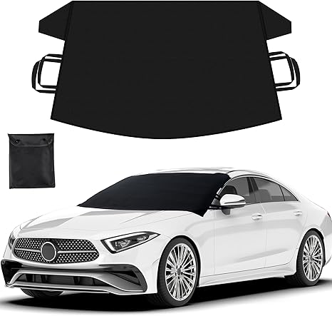 💥Anti-icing and snow proof windshield cover | Windshield protector for cars, SUVs and trucks | Secure fit, waterproof and snowproof.