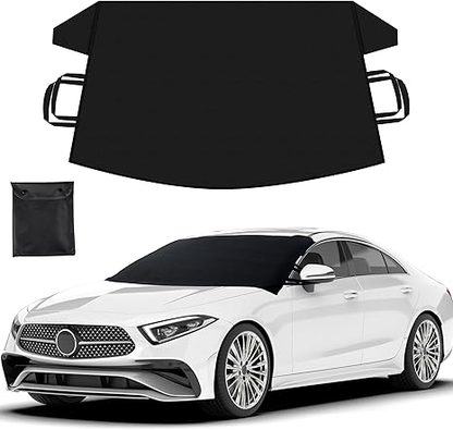 💥Anti-icing and snow proof windshield cover | Windshield protector for cars, SUVs and trucks | Secure fit, waterproof and snowproof.