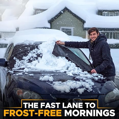 💥Anti-icing and snow proof windshield cover | Windshield protector for cars, SUVs and trucks | Secure fit, waterproof and snowproof.