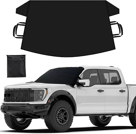 💥Anti-icing and snow proof windshield cover | Windshield protector for cars, SUVs and trucks | Secure fit, waterproof and snowproof.