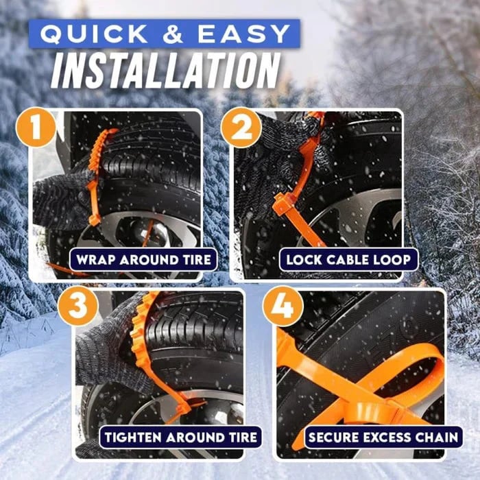 🔥2026 Winter Hot Sale🔥Universal Reusable Anti-skid PE Tire Chains