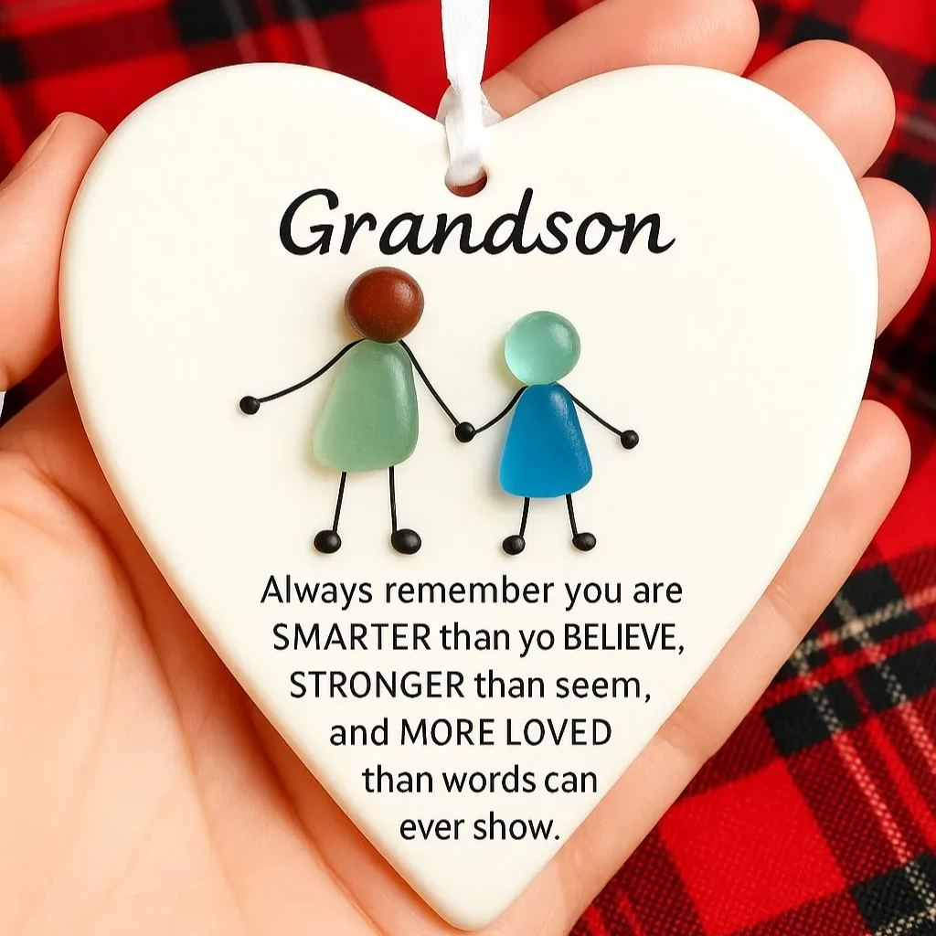 🦋Friends Are Angels Sea Glass Butterfly Christmas Ornament