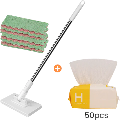 💦Last Day Sales 50% OFF🧹Disposable Dust Mop with 4 Reusable Cloths
